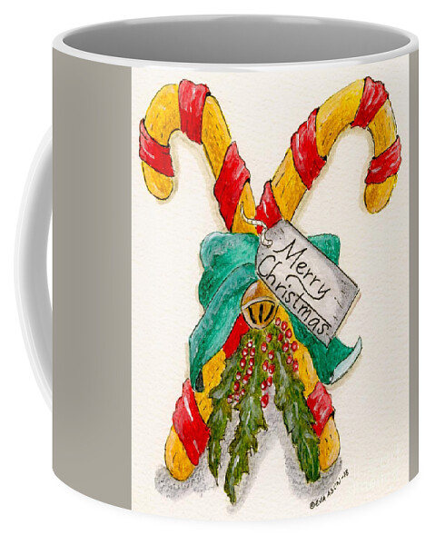 Christmas Coffee Mug featuring the painting Christmas Treat by Eva Ason