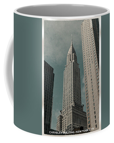 Chrysler Building Coffee Mug featuring the photograph Chrysler Building with copy by Arttography LLC