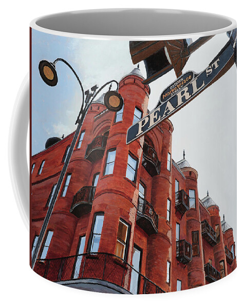Vermont Coffee Mug featuring the painting Church and Pearl by Craig Morris