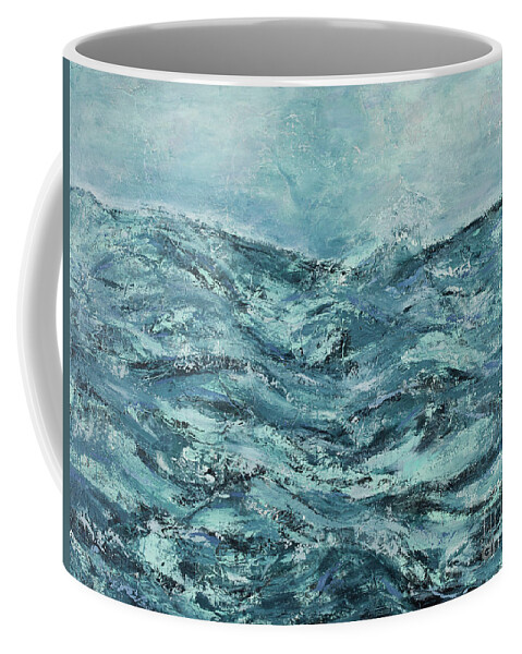 Abstract Coffee Mug featuring the painting Churned by Kirsten Koza Reed