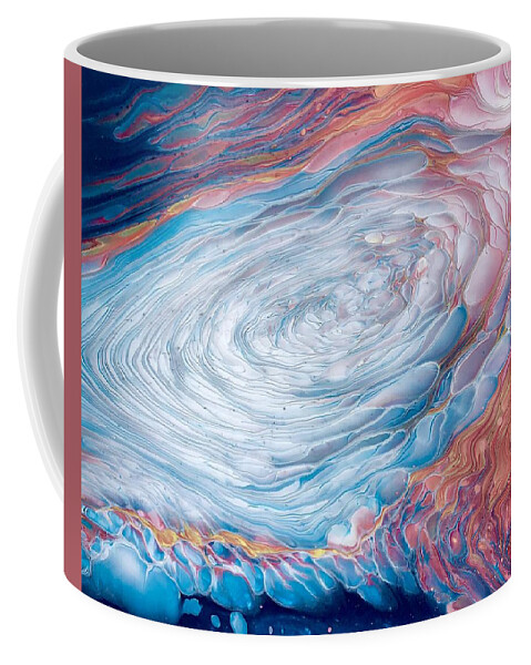 Abstract Coffee Mug featuring the painting Churning by Steve Chase