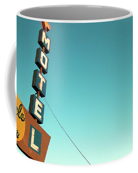 Motel Coffee Mug featuring the photograph Circle Inn Color by Todd Klassy