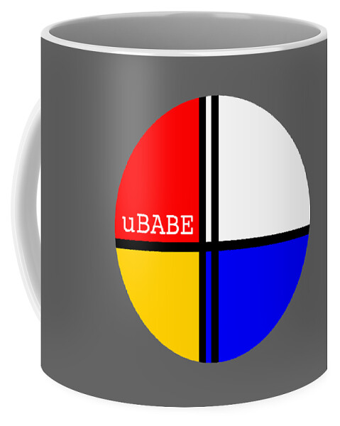 De Stijl Circle Coffee Mug featuring the digital art Circle Style by Ubabe Style
