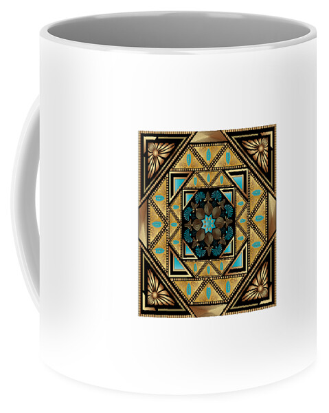 Mandala Graphic Coffee Mug featuring the digital art Circumplexical N0 3640 by Alan Bennington