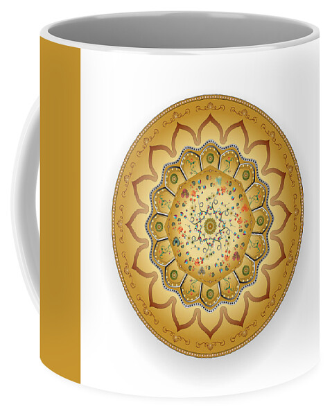 Mandala Coffee Mug featuring the digital art Circumplexical No 3468 by Alan Bennington