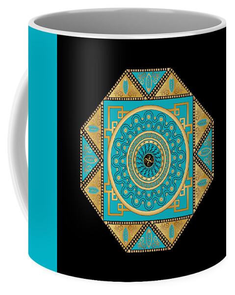 Mandala Coffee Mug featuring the digital art Circumplexical No 3557 by Alan Bennington