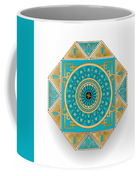 Mandala Coffee Mug featuring the digital art Circumplexical No 3558 by Alan Bennington