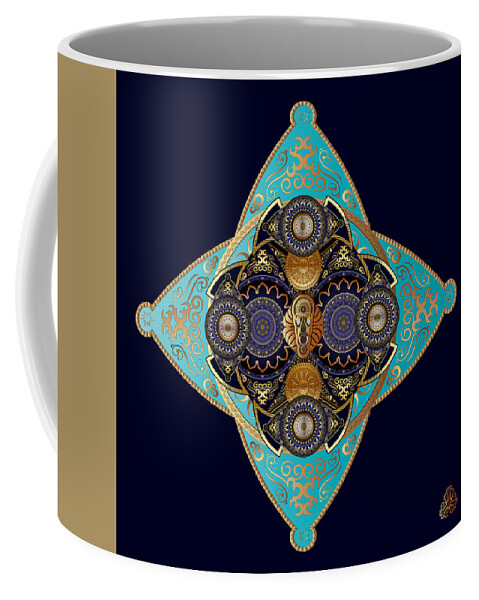 Mandala Coffee Mug featuring the digital art Circumplexical No 4060 by Alan Bennington