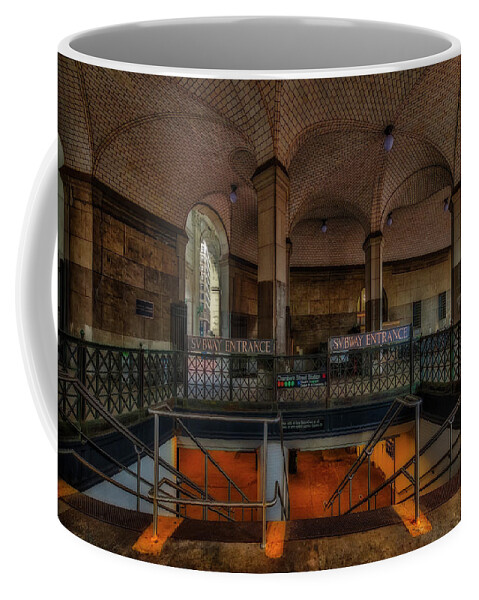 Chambers Street Coffee Mug featuring the photograph City Hall NYC Subway Station by Susan Candelario