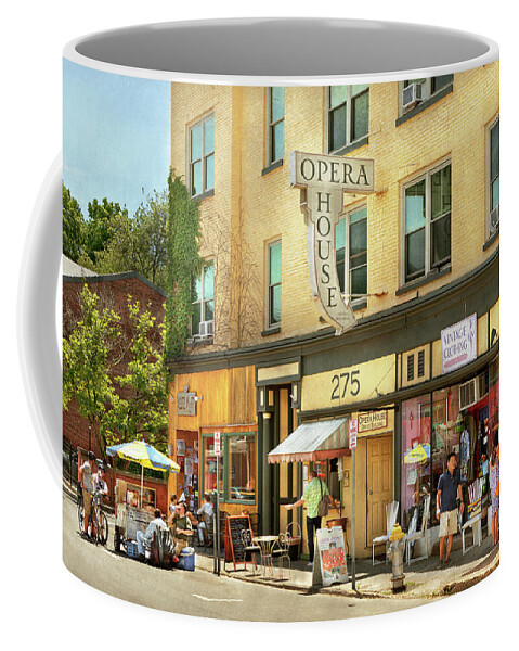 Kingston Coffee Mug featuring the photograph City - Kingston NY - At the Opera House by Mike Savad