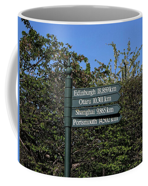 Sign Coffee Mug featuring the photograph City sign by Martin Smith