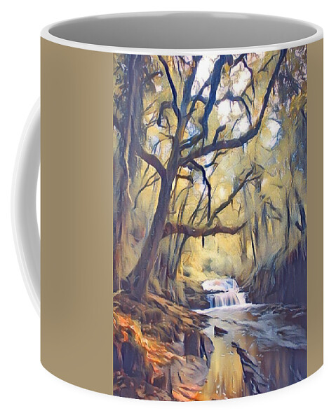 Clare Glens Coffee Mug featuring the digital art Clare Glens Paint by Mark Callanan