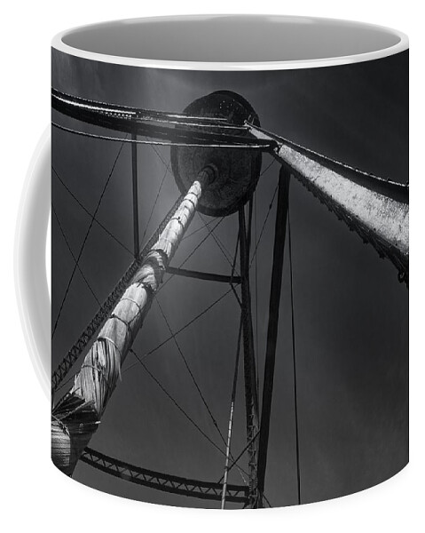  Coffee Mug featuring the photograph Classic Water Tower BW Study by Mark Valentine