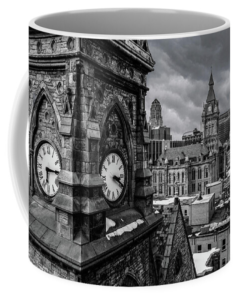 Clocks Coffee Mug featuring the photograph Clocks Ahead by John Angelo Lattanzio