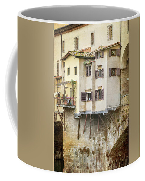 Florence Coffee Mug featuring the photograph Close Up Ponte Vecchio Florence Italy by Joan Carroll