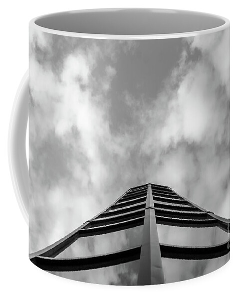 Architecture Coffee Mug featuring the photograph Cloud Framed BW by Len Tauro