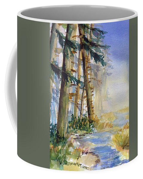 Pacific Coast Coffee Mug featuring the painting Coastal Waters by Mary Lou McCambridge
