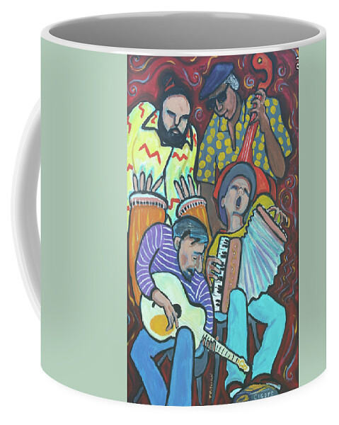Painting Coffee Mug featuring the painting Coffehouse Combo by Todd Peterson