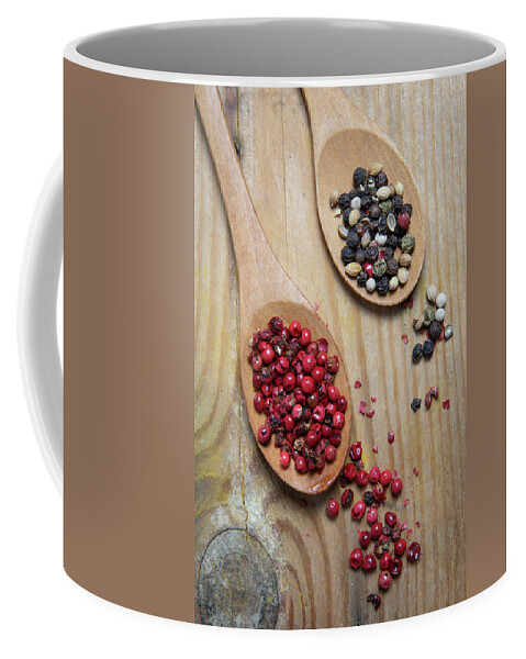 Spice Coffee Mug featuring the photograph Collection of aromatic herbal spices by Michalakis Ppalis