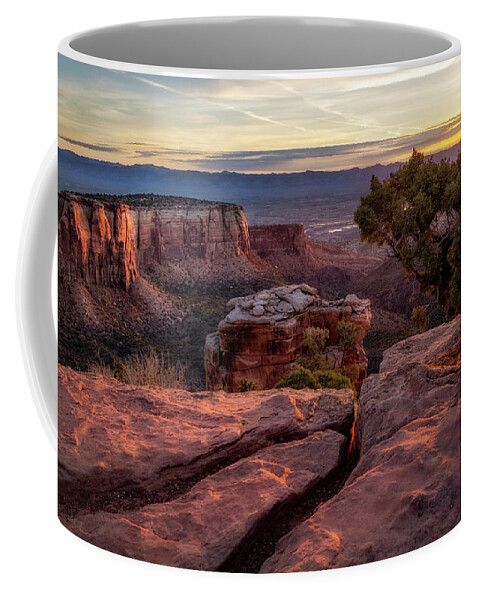 Colorado National Monument Coffee Mug featuring the photograph Colorado National Monument Overlook at Sunrise by Ronda Kimbrow