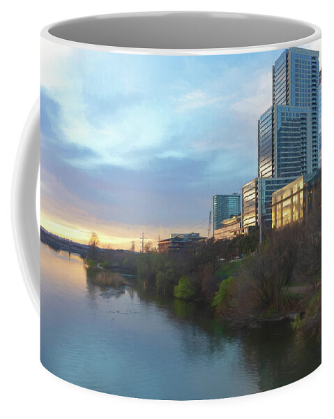 Austin Coffee Mug featuring the photograph Colorado River in Austin by Wade Brooks