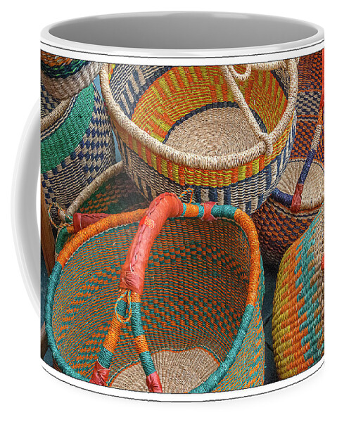 Baskets Coffee Mug featuring the photograph Colorful Baskets from Nurenberg Market by Peggy Dietz