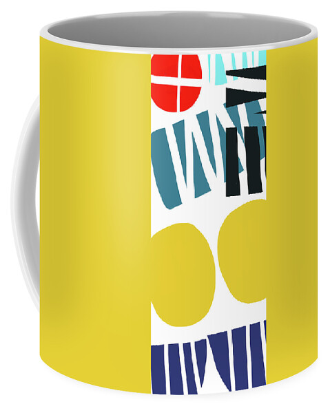 Abstract Coffee Mug featuring the digital art Colorful Bento 2-Art by Linda Woods by Linda Woods