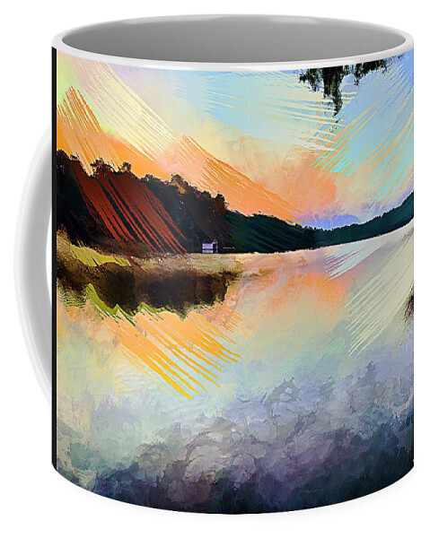Colorful Coffee Mug featuring the photograph Colorful Lake View by GW Mireles