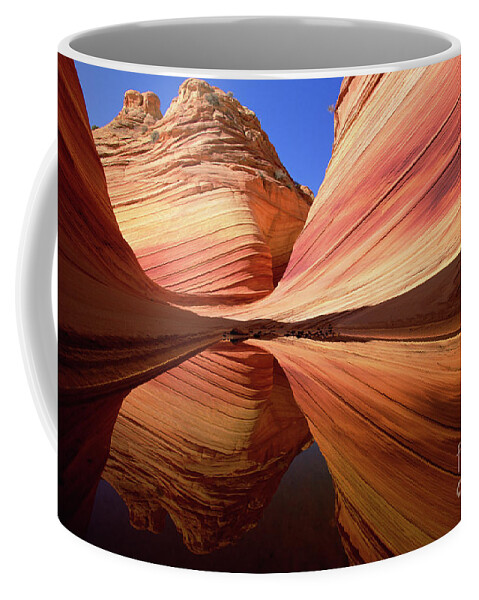 00341038 Coffee Mug featuring the photograph Colorful Sandstone Reflection by Yva Momatiuk John Eastcott