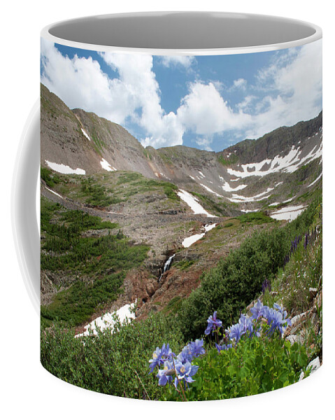 Colorado Coffee Mug featuring the photograph Columbine and Columbus Basin by Julia McHugh