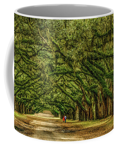 Wormsloe Historic Site Coffee Mug featuring the photograph Come Walk With Me by Marcy Wielfaert