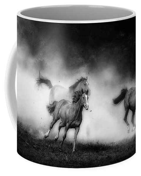 Horses Coffee Mug featuring the photograph Coming Home by Ryan Courson