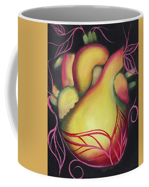 Sacred Heart Coffee Mug featuring the painting Consecrated by Abril Andrade