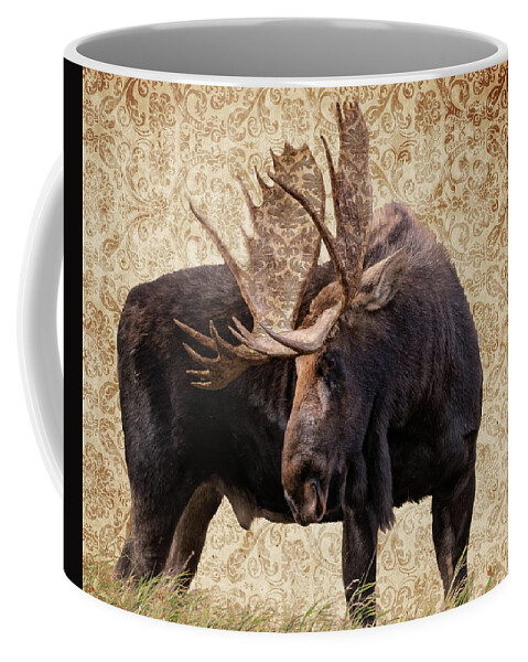 Moose Coffee Mug featuring the photograph Contemplating by Mary Hone