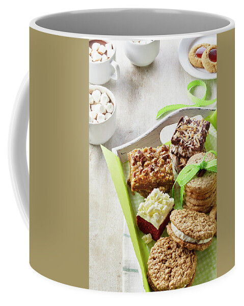 Hot Coffee Mug featuring the photograph Cookie Tray and Cocoa by Cuisine at Home