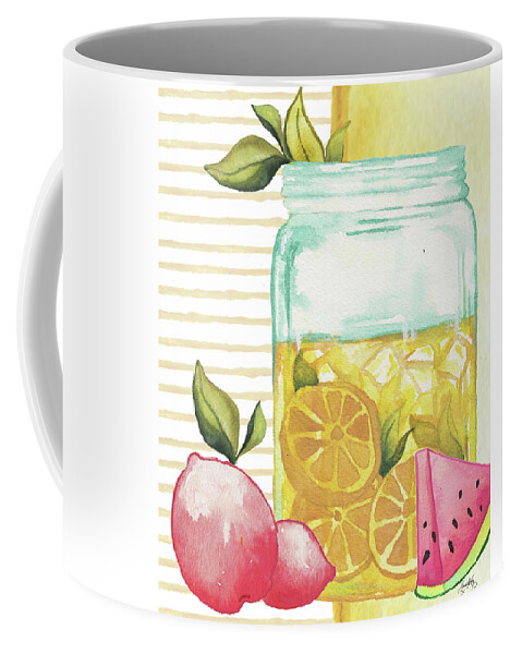 Cool Coffee Mug featuring the mixed media Cool Refreshments II by Elizabeth Medley
