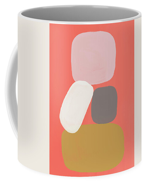 Modern Coffee Mug featuring the mixed media Coral Stones 3- Art by Linda Woods by Linda Woods