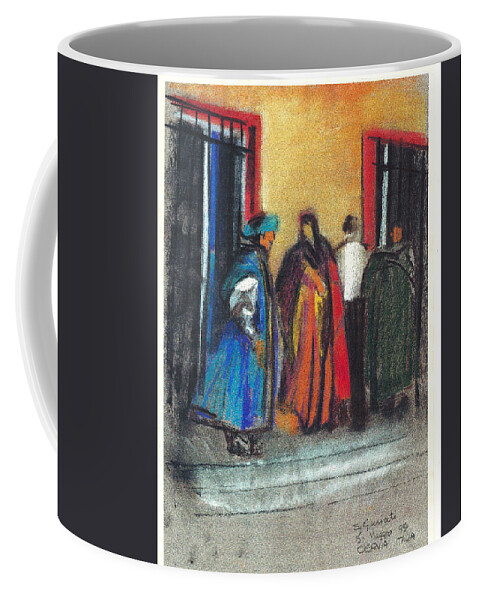 Italy Coffee Mug featuring the pastel Corteo Medievale by Suzanne Giuriati Cerny