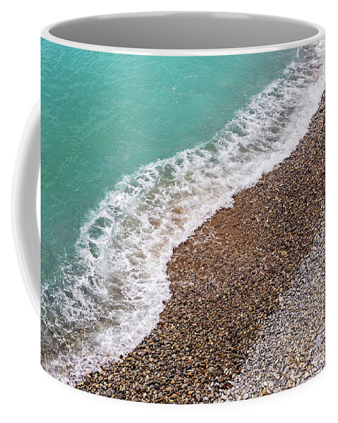 Cote D'azur Coffee Mug featuring the photograph Cote D'azur Shoreline by Melanie Alexandra Price