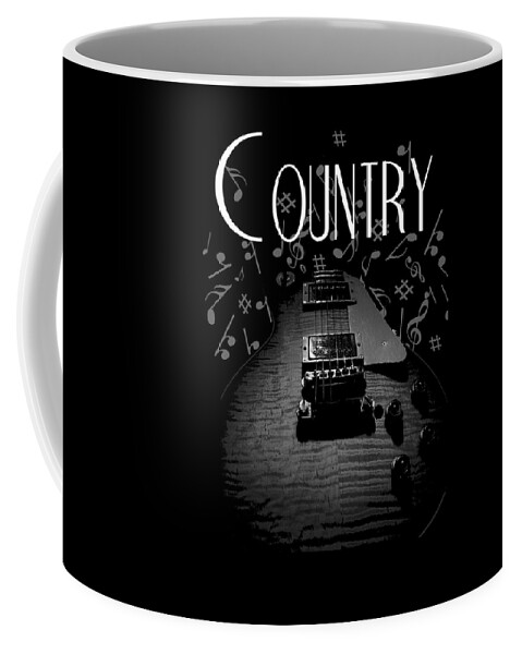 Guitar Coffee Mug featuring the digital art Country Music Guitar Music by Guitarwacky Fine Art