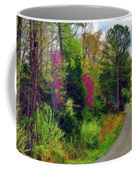 Road Coffee Mug featuring the photograph Country Road Take Me Home by Ola Allen