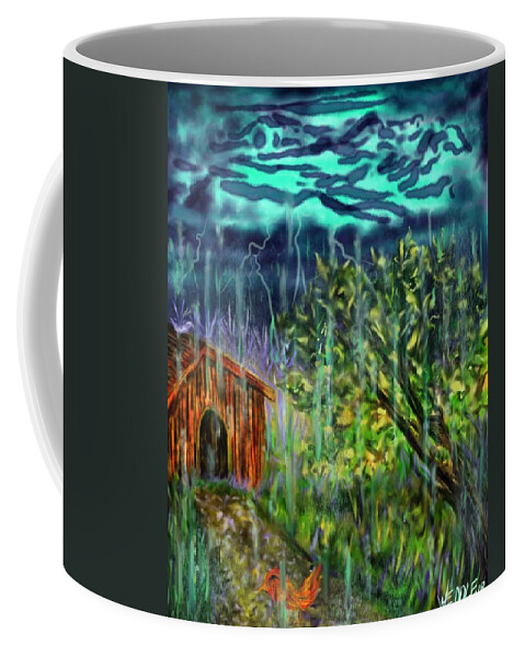 Country Coffee Mug featuring the digital art Country Storm by Angela Weddle