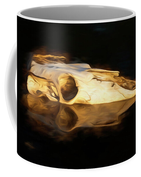 Kansas Coffee Mug featuring the photograph Cow Skull 003 by Rob Graham