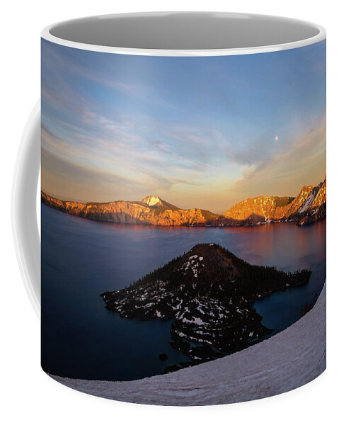 Crater Lake Coffee Mug featuring the photograph Crater Lake at Sunset by Aashish Vaidya