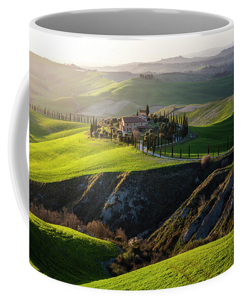 April Coffee Mug featuring the photograph Crete Senesi by Francesco Riccardo Iacomino