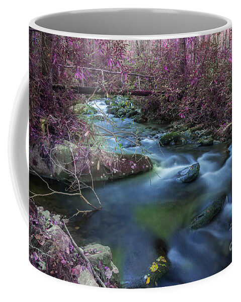 Rustic Bridge Coffee Mug featuring the photograph Crossing Over by Mike Eingle