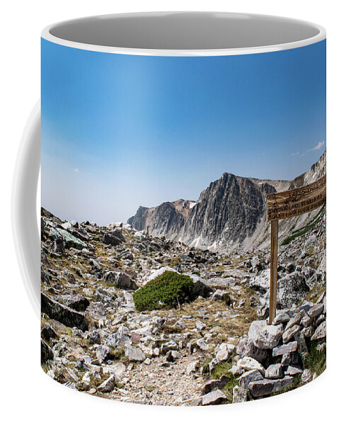 Landscape Coffee Mug featuring the photograph Crossroads at Medicine Bow Peak by Nicole Lloyd