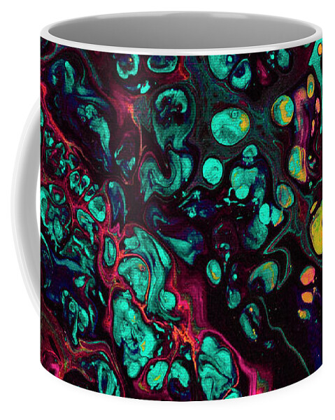 Fluid Coffee Mug featuring the mixed media Crunchberries by Jennifer Walsh