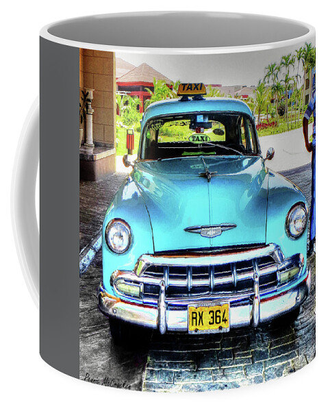 Cab Coffee Mug featuring the photograph Cuban Taxi			 by Pennie McCracken