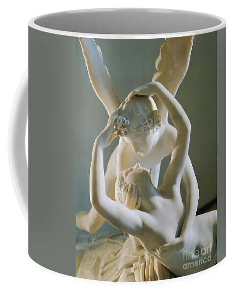 Cupid Coffee Mug featuring the photograph Cupid And Psyche By Antonio Canova, Marble by Antonio Canova